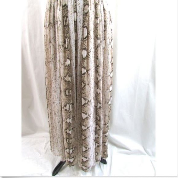 White House Black Market Python Chiffon Maxi Skirt - Picture 4 of 6